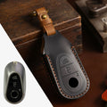 Carsine Mercedes Benz Leather Car Key Cover 3 Button Black / 3 Button