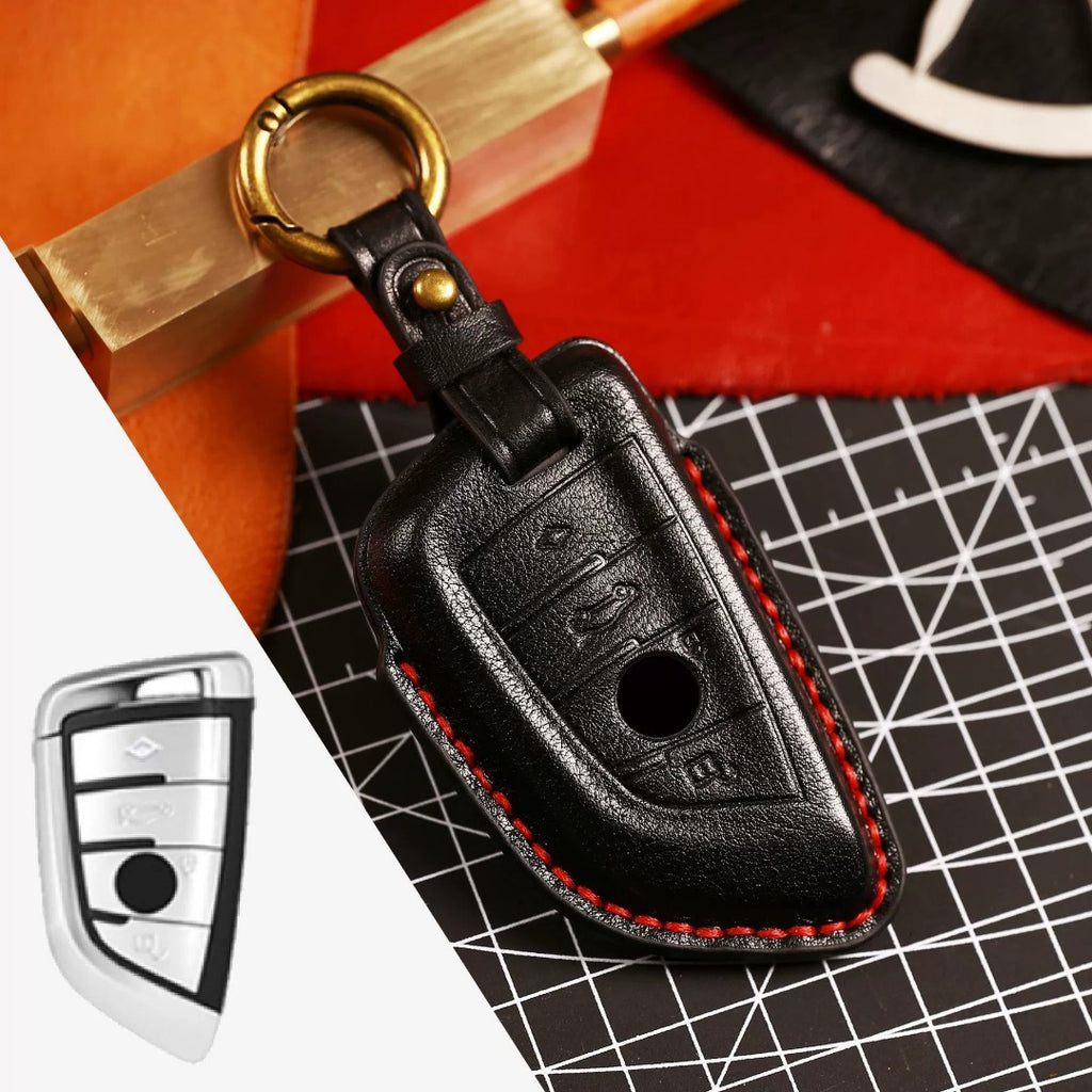 BMW Autoschlüsselhülle aus Leder – Echtleder, Premium-Passform für alle BMW Modelle