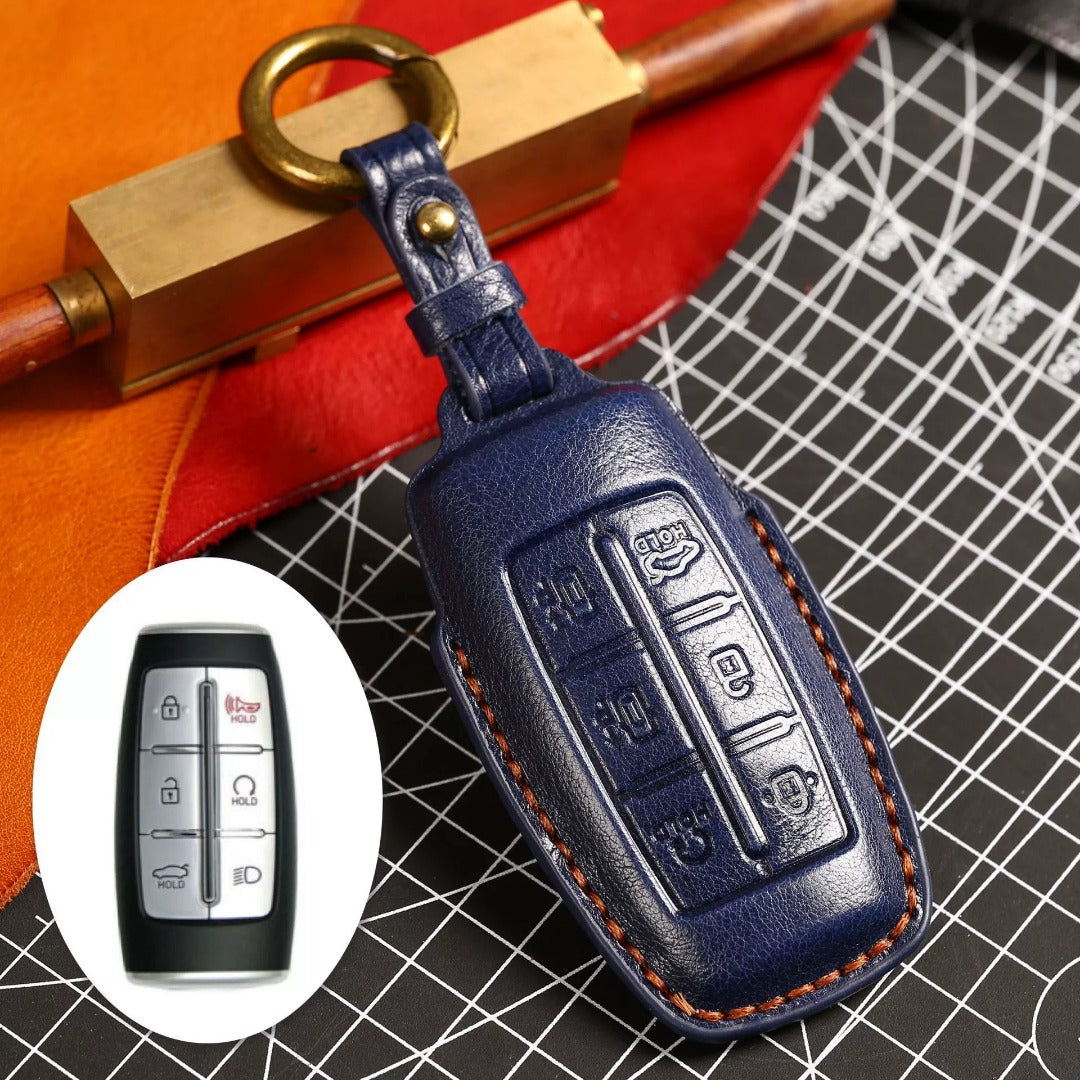 Luxury Genesis Key Fob Case - Handmade Leather Protector