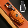 Carsine Luxury Mercedes-Benz/Maybach Leather Key Cover | Premium Protection for All Models Brown / B