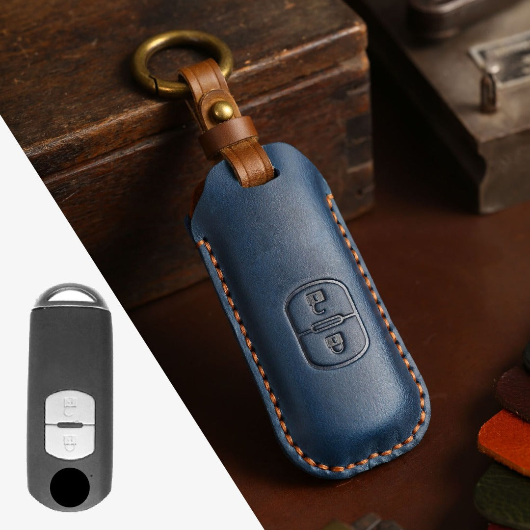 Mazda Angkesaila CX4 CX5 CX8 CX9 CX30 Atez Leder-Autoschlüsselhülle mit 2 und 3 Tasten