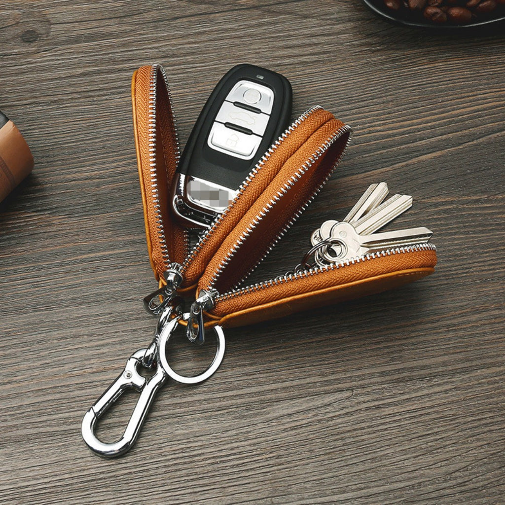 Leather Double Layer Car Key Bag Suitable for All Models