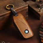 Carsine BMW X7 Leather Car Key Cover Brown