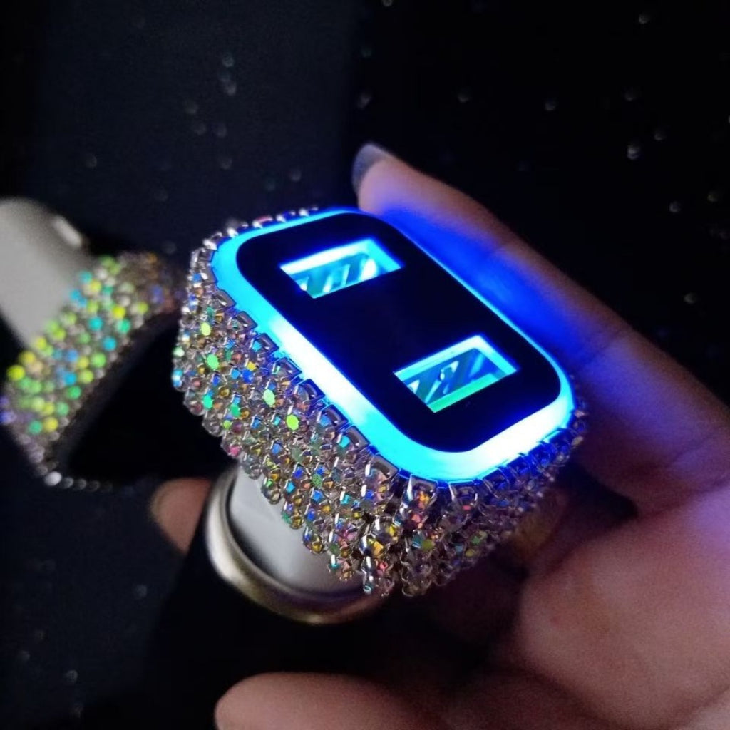 Strass-Autoladegerät mit zwei USB-Anschlüssen