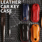 Porsche-Schlüsselhülle | Echtes Leder, wasserdicht | Passend für alle Modelle