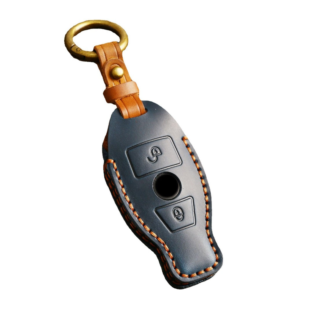 Carsine Mercedes Benz Leather Car Key Cover 2,3 Button Black / 2 Button