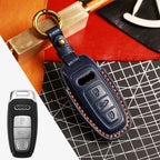 Premium Audi Leather Car Key Cover - Luxury Protection & Custom Fit for Audi Keys