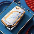 Carsine Toyota Scion Car Key Case Gold Inlaid With Jade Blue / Key case
