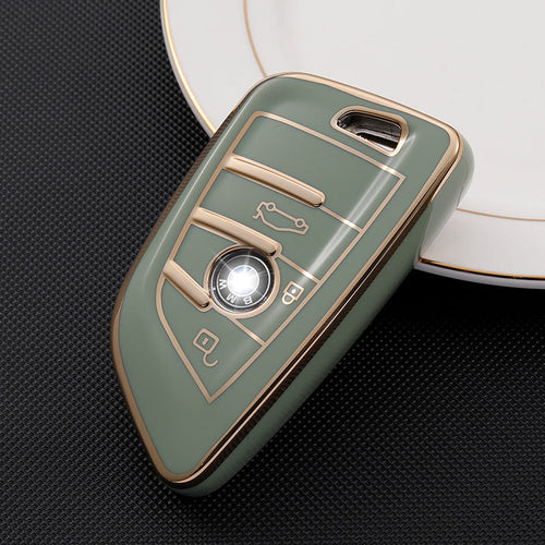 Carsine BMW Car Key Case Golden Edge Green / Key case