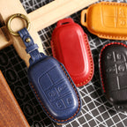 Carsine Jeep Leather Car Key Cover 4 Button Black / 4 Button