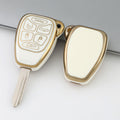 Carsine Jeep Dodge Chrysler Car Key Case Golden Edge White