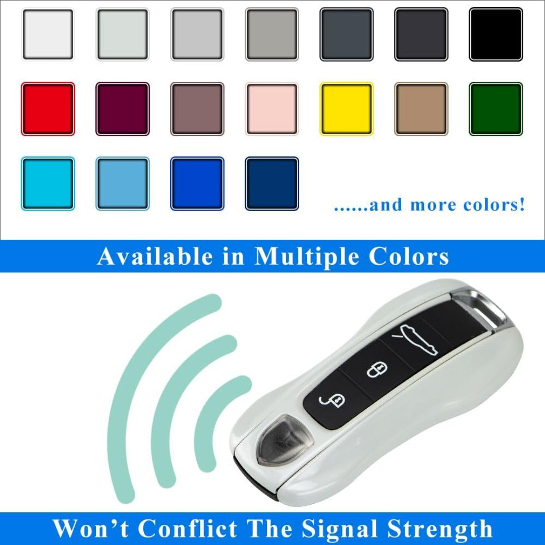 Porsche Key Shell Replacement 3-Piece Painted Key Fob Cover Shell