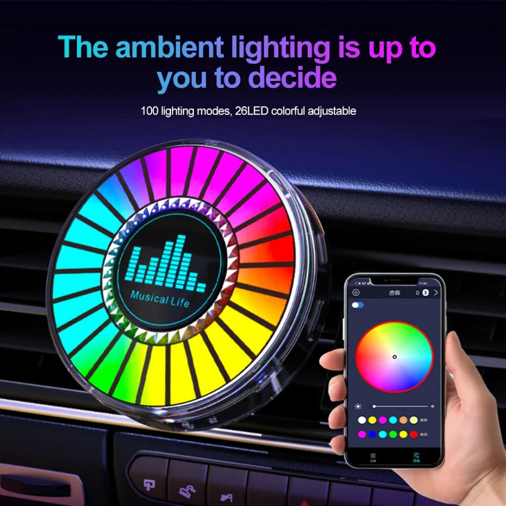 Car RGB Voice-controlled Music Atmosphere Light