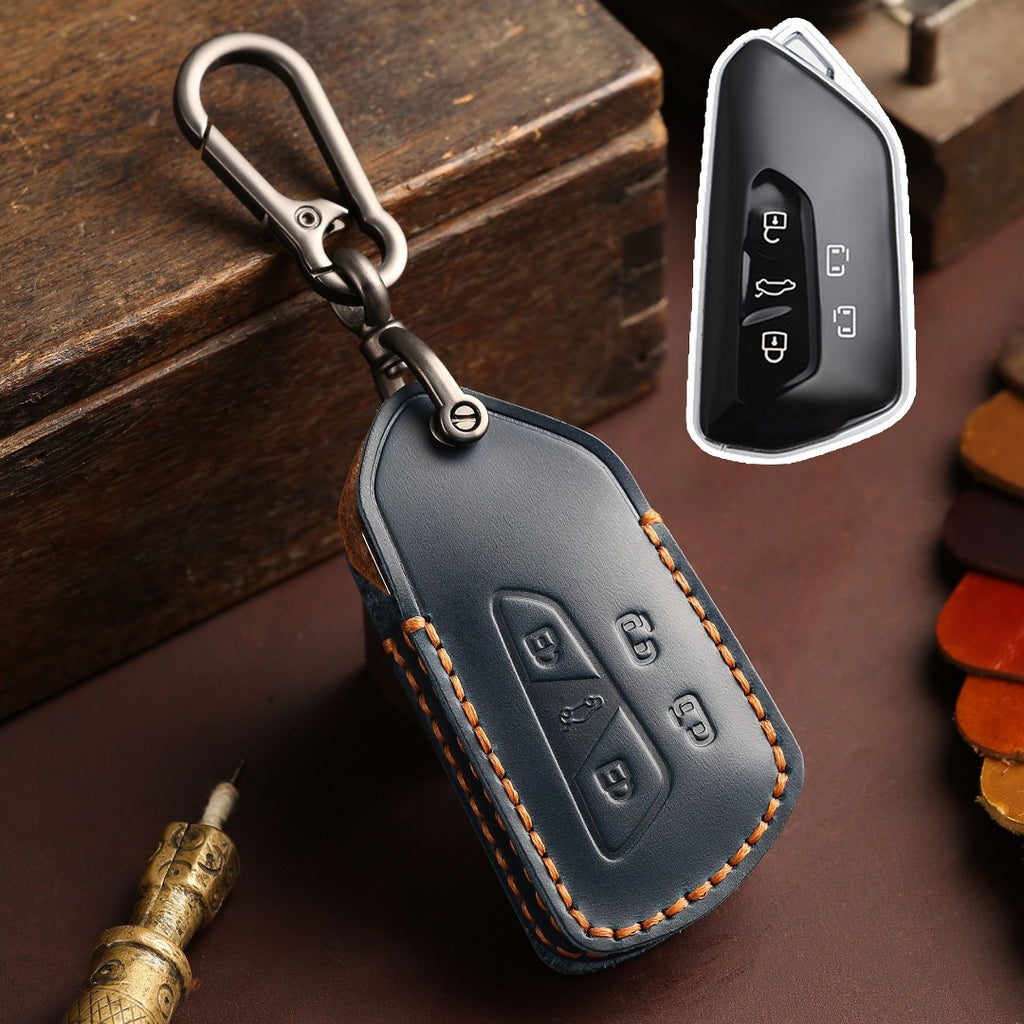 Volkswagen Golf 8 Touron ID6X ID4X ID6 Leather Car Key Cover 3,5 Button
