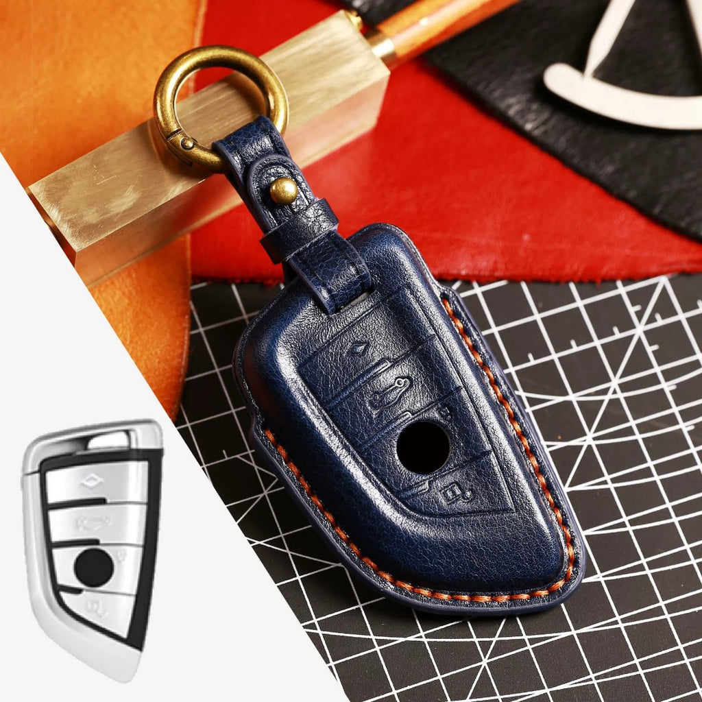 BMW Autoschlüsselhülle aus Leder – Echtleder, Premium-Passform für alle BMW Modelle