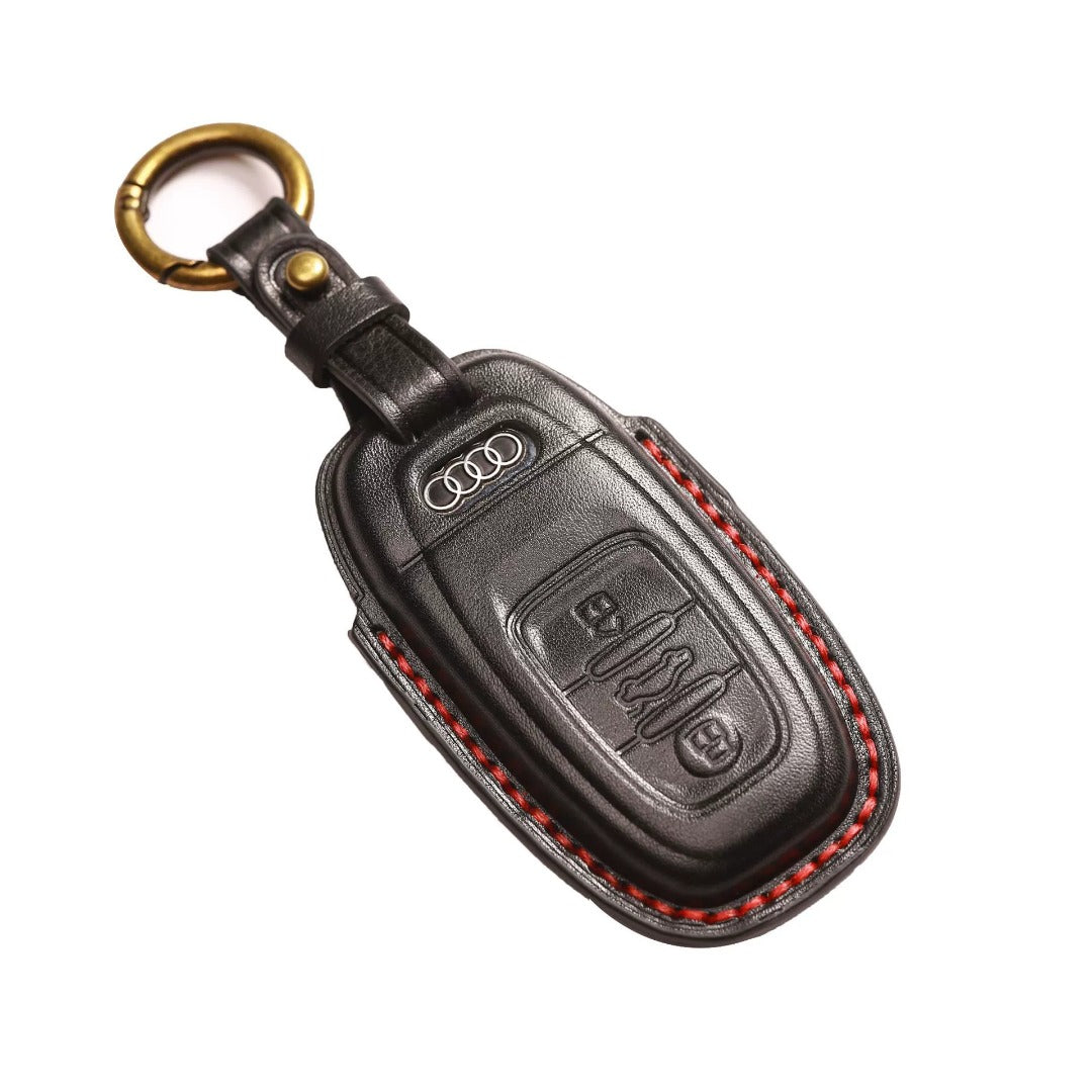 Premium Audi Leather Car Key Cover - Luxury Protection & Custom Fit for Audi Keys