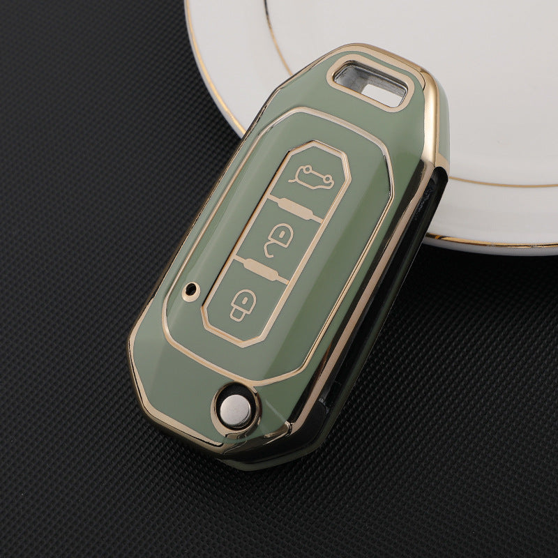 Carsine Ford Car Key Case Golden Edge Green / Key case
