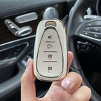 Carsine Chevrolet Car Key Case Golden Edge White / Key case